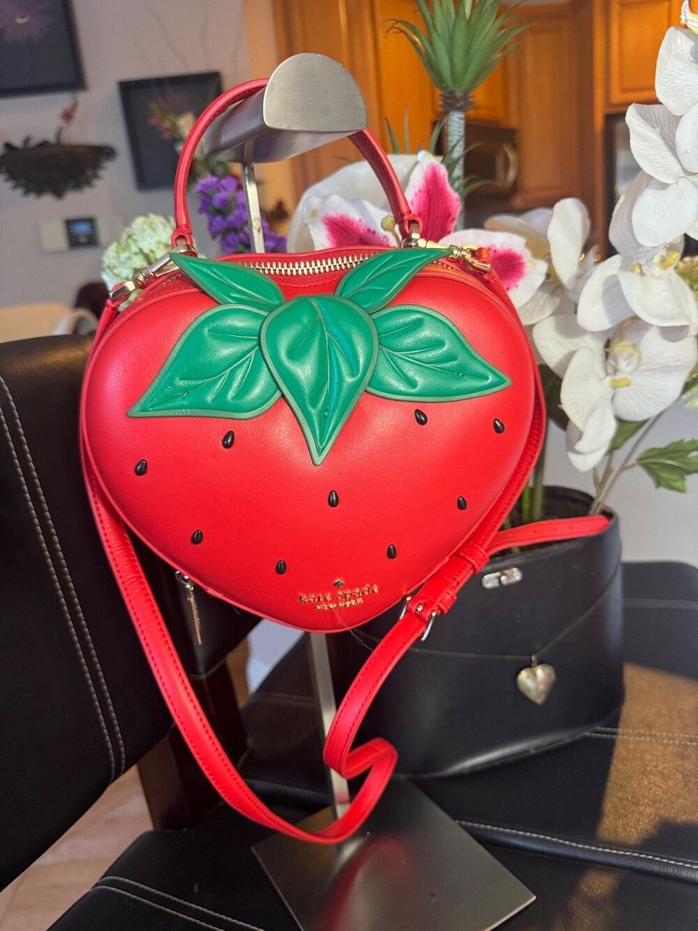 100% Authentic Kate Spade Strawberry Dreams 3D Crossbody Bag $498(300